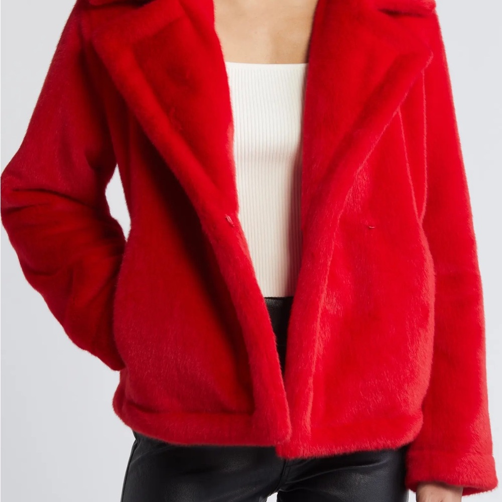 Sam Edelman Vibrant Red Teddy Jacket